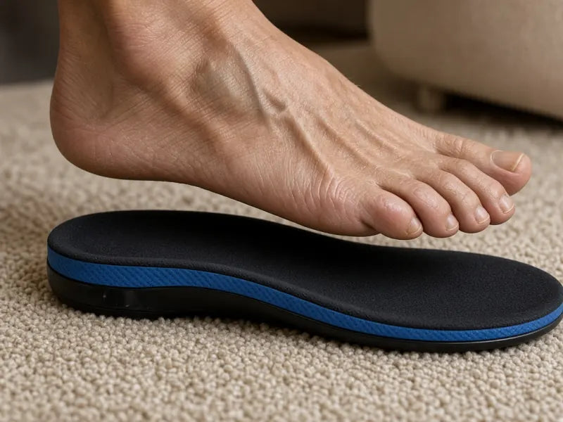 Foot supported by Akuform comfort insole